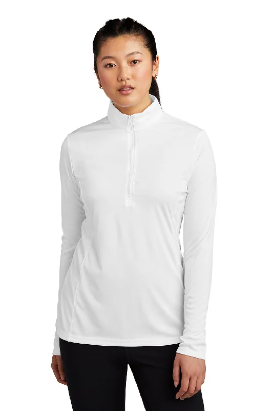 Sport-Tek Womens Competitor Moisture Wicking 1/4 Zip Sweatshirt - White Sleek Women's Sport-Tek Womens Competitor Moisture Wicking 1/4 Zip Sweatshirt - White Sleek Women's