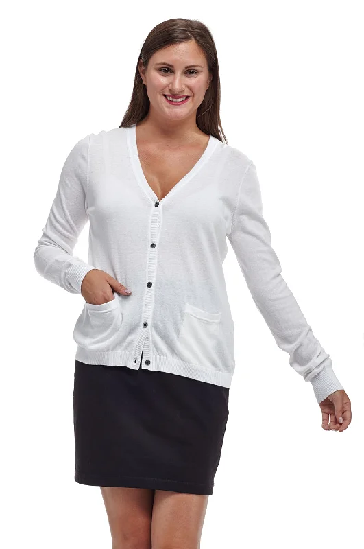 La Cera Long Sleeve Cardigan with Pockets Cashmere