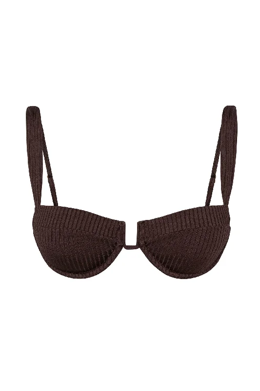 Cala Roja Top - Espresso Wide Rib