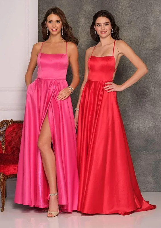 Dave & Johnny - A6690 Strappy Open Back Mikado Silk Long A-Line Dress Dapper Women's 1920S Dave & Johnny - A6690 Strappy Open Back Mikado Silk Long A-Line Dress Dapper Women's 1920S