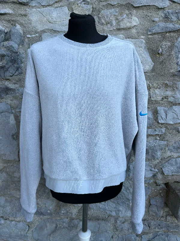 Grey cropped fleece sweatshirt uk 14-16 Modern Women's 