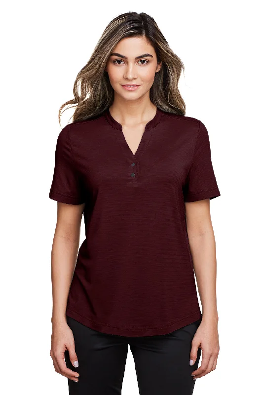 North End Womens Jaq Performance Moisture Wicking Short Sleeve Polo Shirt - Burgundy Classic Women's Tweed North End Womens Jaq Performance Moisture Wicking Short Sleeve Polo Shirt - Burgundy Classic Women's Tweed