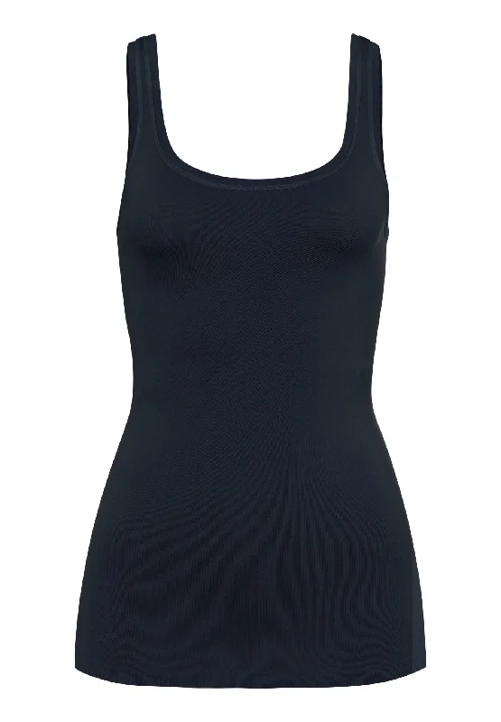 Touch Feeling Round Neck Tank Top | Midnight 71814-588 French