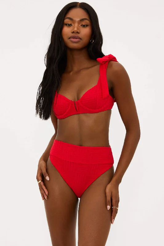 Blair Top Cherry Terry Sporty Women's Athleisure 