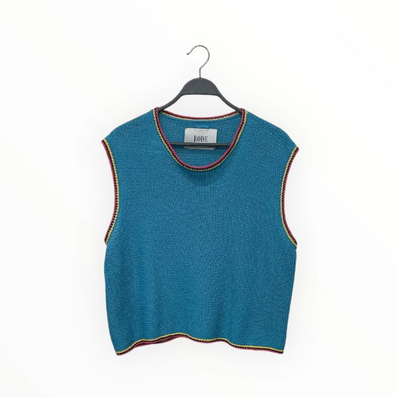 BODE/Knitted Vest/M/Cotton/BLU/ Modern Women's Tech