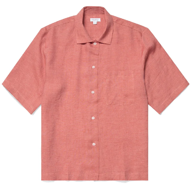 Sunspel Womens S/S Shirt Burnt Sienna Streetwear Style for 