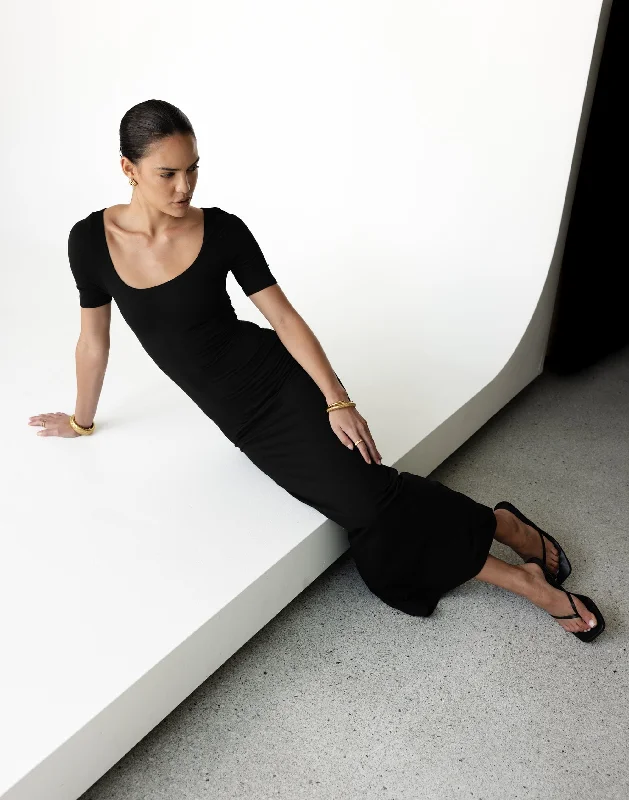 Margaux Maxi Dress (Black) Sporty Women's Tennis