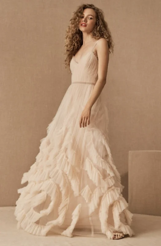 BHLDN Marchesa Notte Greer Gown - Blush Elegant Women's Formal 