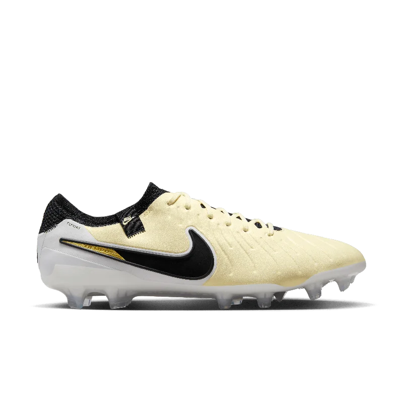 Nike Tiempo Legend 10 Elite FG-Lemonade/Black-Mtlc Gold Coin Dapper Women's 1920S