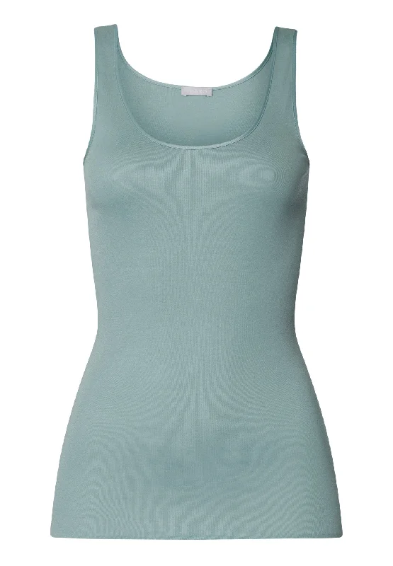 Cotton Seamless Round Neck Cotton Tank Top | Tourmaline Blue 71604-2712 Earthy Women's Cotton Seamless Round Neck Cotton Tank Top | Tourmaline Blue 71604-2712 Earthy Women's