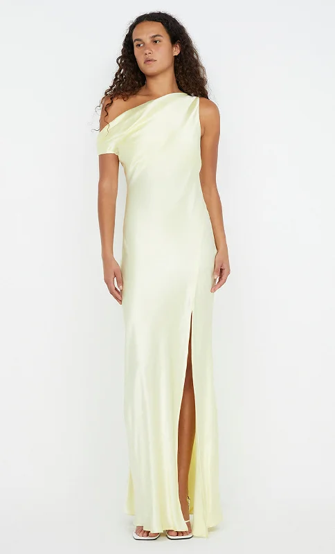 SOL ASYM DRESS - ICE YELLOW Country