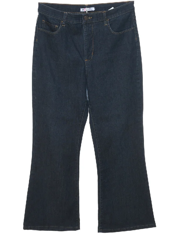 Boot Cut Lee Cropped Dark Wash Jeans - W32 L27 Stylish Women's Neon