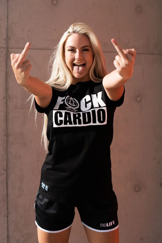 FUCK CARDIO | Women's Gym T-Shirt | Black