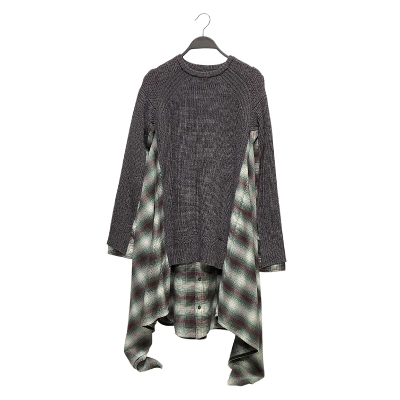 DSQUARED2/LS Dress/16/Plaid/Wool/MLT/SWEATER FLANNEL DRESS