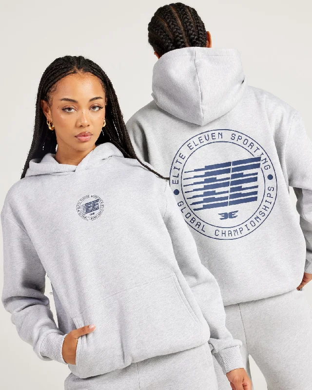 Global Championship Hoodie - Grey Cool Women's Distressed