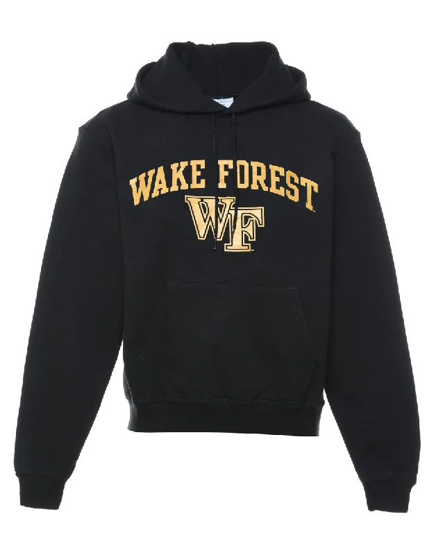 Champion Wake Forest Printed Black & Yellow Hoodie - S Bold Women's Animal Print