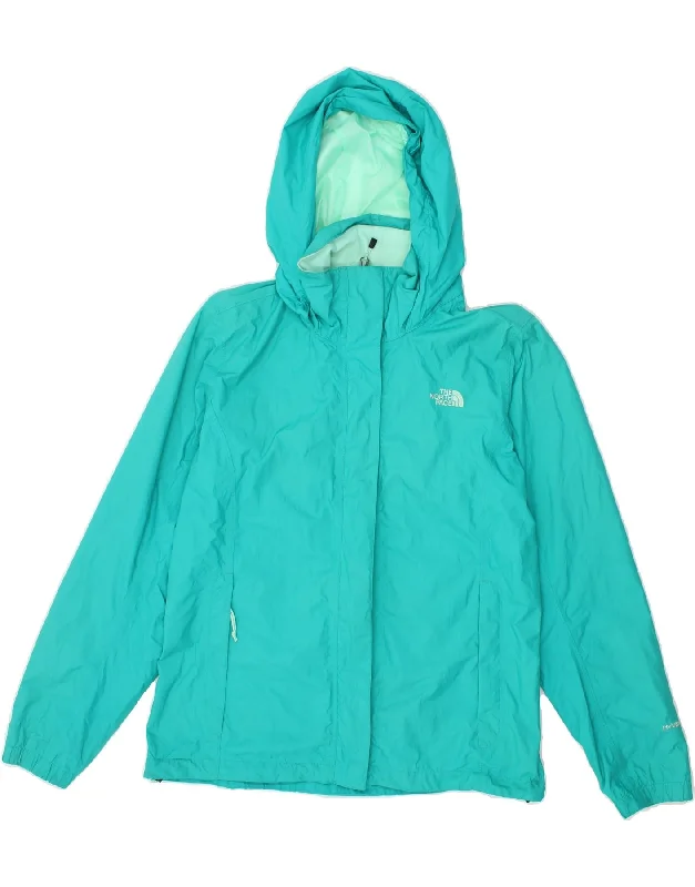 THE NORTH FACE Womens Hooded Rain Jacket UK 16 Large Turquoise Polyester Vintage Women's 1970S THE NORTH FACE Womens Hooded Rain Jacket UK 16 Large Turquoise Polyester Vintage Women's 1970S