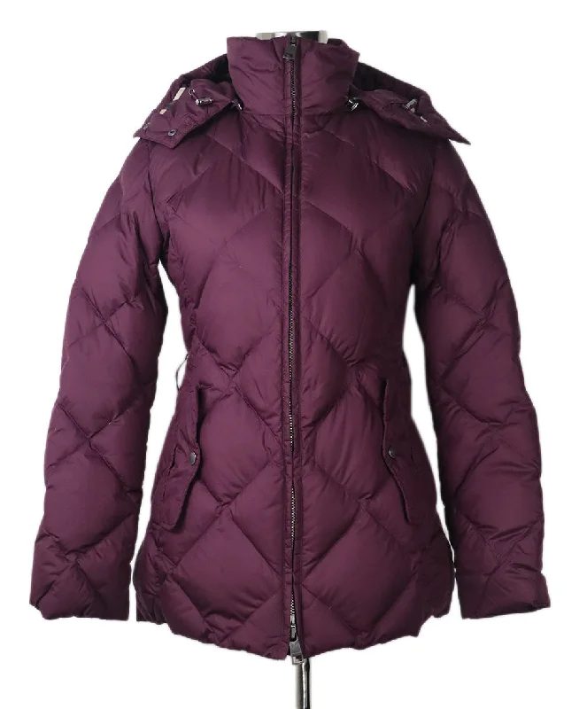 Burberry Purple Quilted Jacket sz 2 Relaxed Women's Beachy