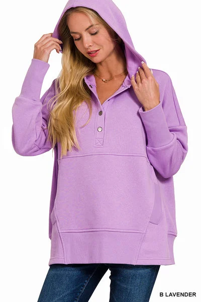 DOOR BUSTER: Lavender Hoodie Monochromatic Office Style