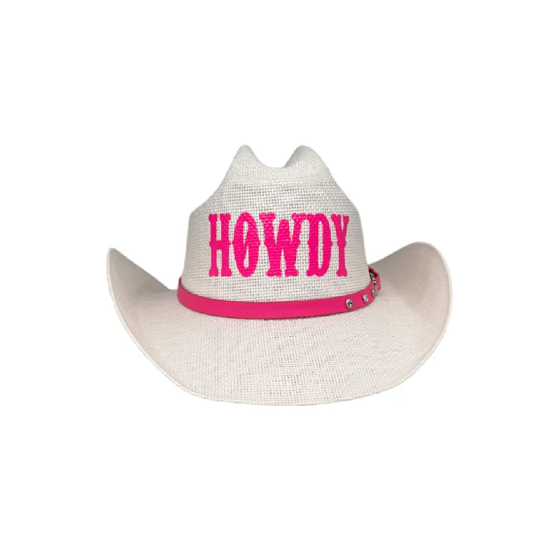 CH-1043- HOWDY WHITE/PINK Stylish Women's Tropical 