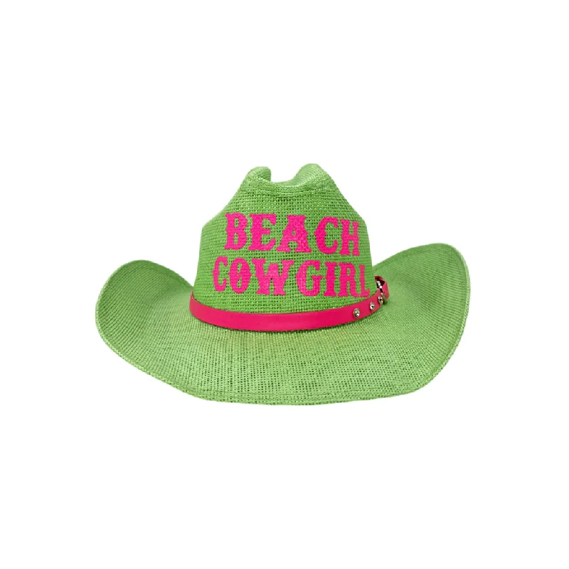 CH-1043-BEACH COWGIRL  GREEN/PINK Australian Beach