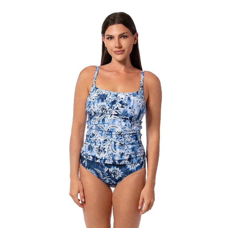 OCEAN MOSAIC EDEN CAMI TANKINI TOP Preppy Women's College