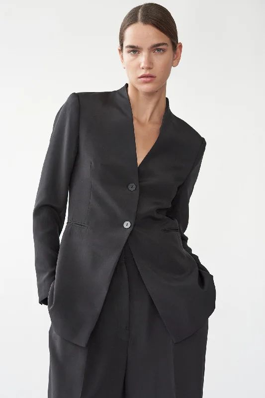 CHET BLAZER - BLACK - SILK/SPANDEX Australian Beach