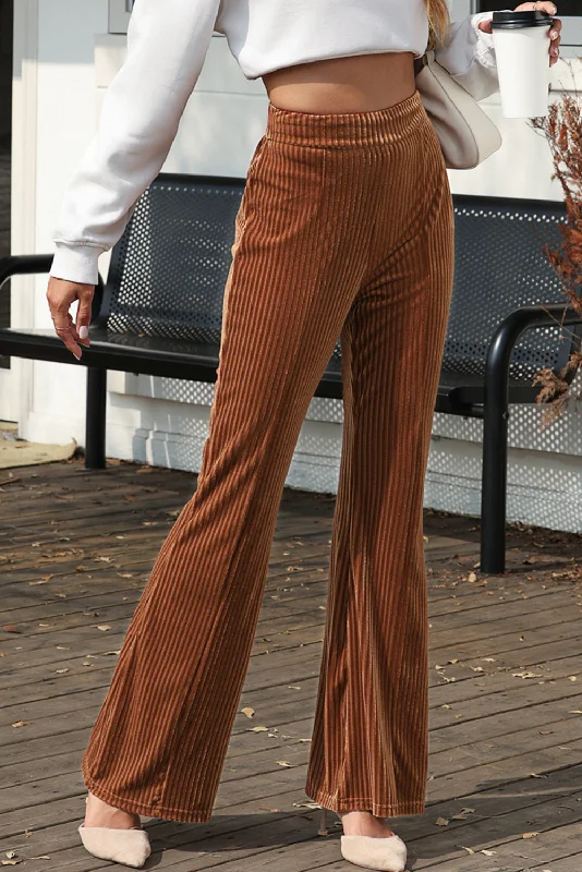 High Waist Flare Corduroy Pants Confident Women's High - fashion
