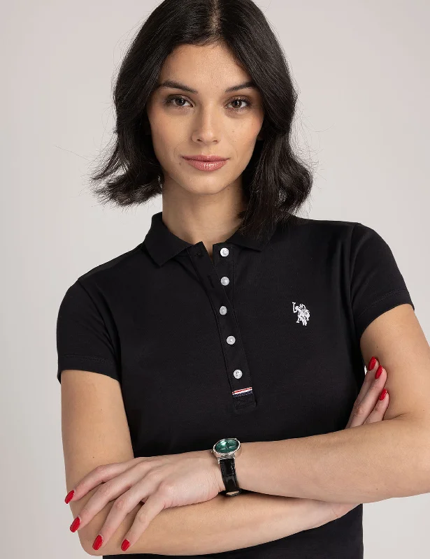 SLIM FIT INTERLOCK POLO SHIRT Earthy Women's Hemp - based