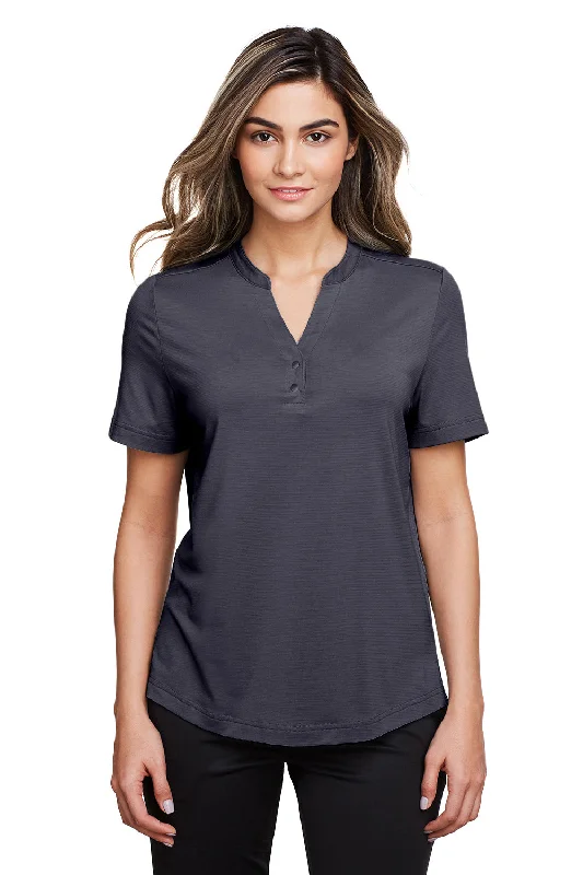 North End Womens Jaq Performance Moisture Wicking Short Sleeve Polo Shirt - Carbon Grey Earthy Women's North End Womens Jaq Performance Moisture Wicking Short Sleeve Polo Shirt - Carbon Grey Earthy Women's