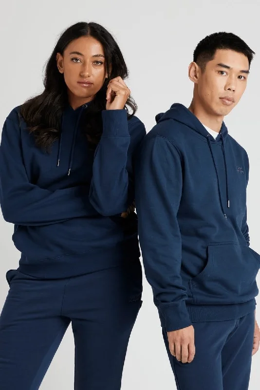 INSPORT UNISEX ALASKA NAVY HOODIE Unique Women's Upcycled