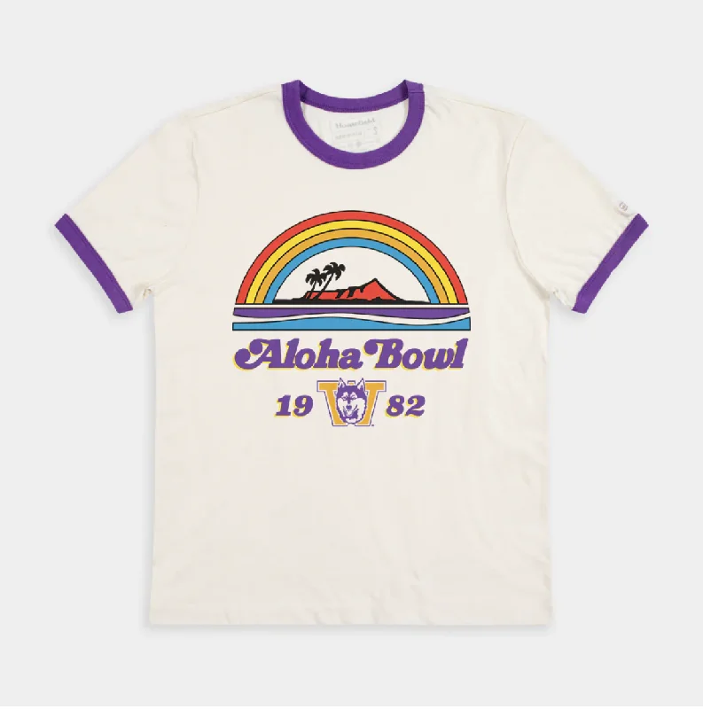Washington Huskies Aloha Bowl Ringer T-Shirt Sporty Women's Tennis