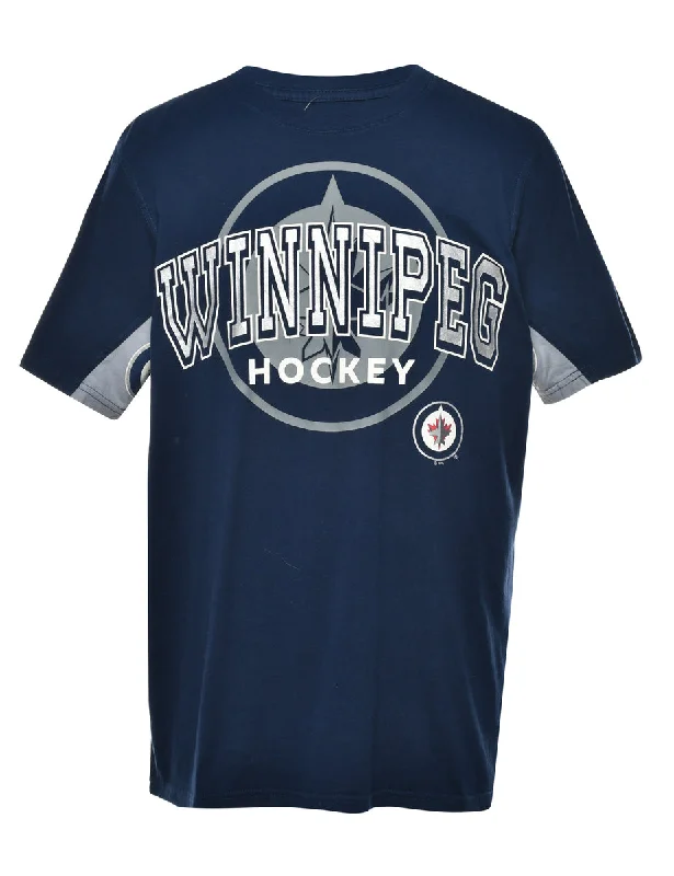 Navy Winnipeg NHL Sports T-shirt - M