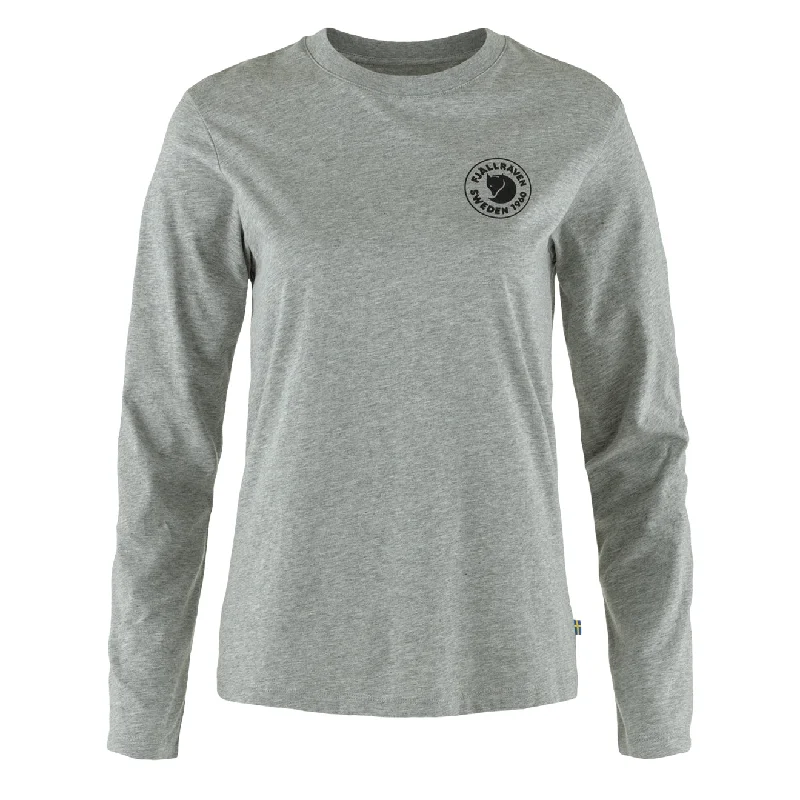 Fjallraven Womens LS 1960 Logo T-Shirt Grey Melange Compression