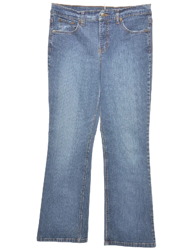 Bootcut Mid-Rise Jeans - W36 L29 Edgy Women's Punk