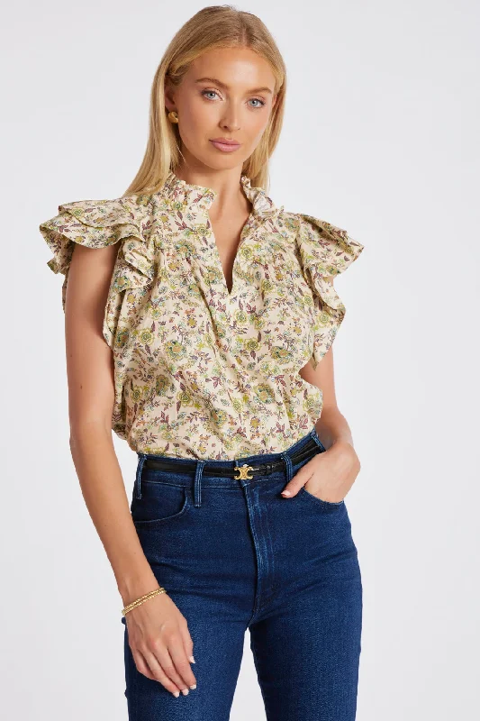 Margarita Poplin Top Youthful Women's Anime - inspired