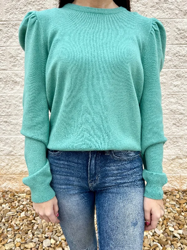 Meet Your Match Green Sweater Refined Women's Velvet