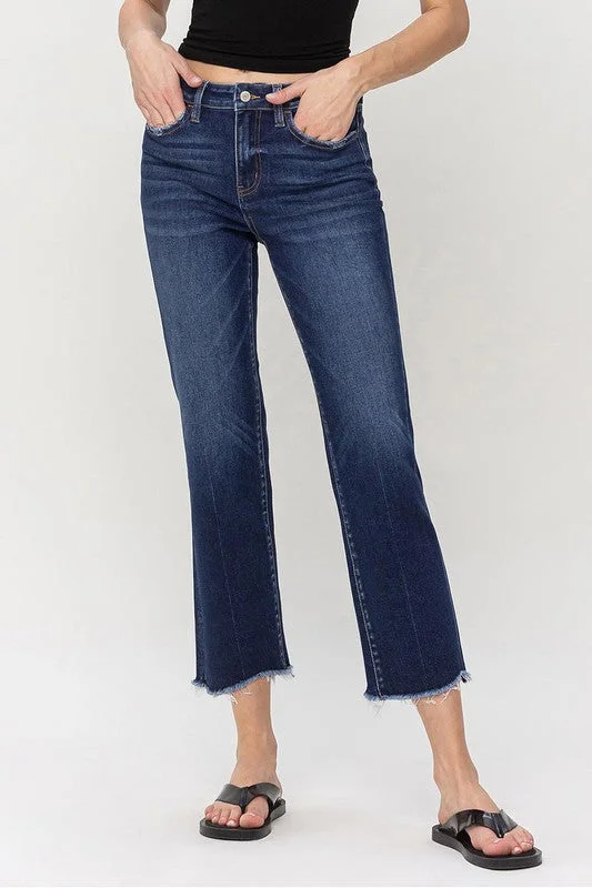 High Rise Regular Straight Jeans