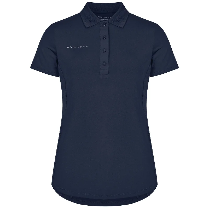 Womens Nicky Polo Navy - SS24 Geometric