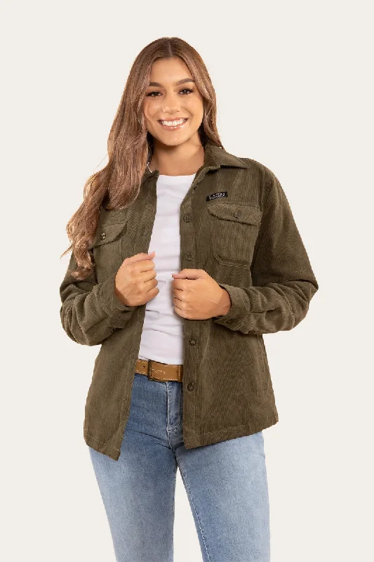 Rosewood Womens Overshirt - Military Green Modern Women's Tech