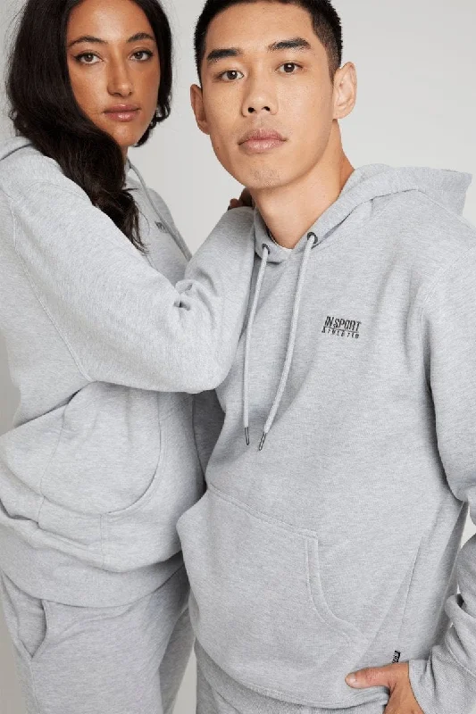 INSPORT UNISEX ALASKA GREY HOODIE Laid - back Women's Vibe