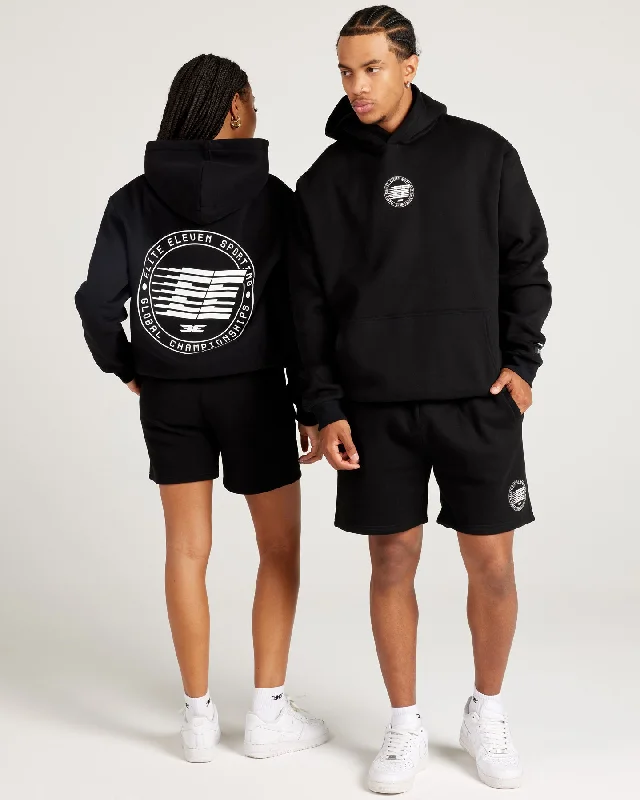 Global Championship Hoodie - Black Stylish Women's Neon