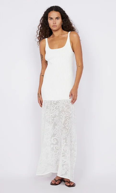 RISSA SCOOP NECK DRESS - IVORY Street