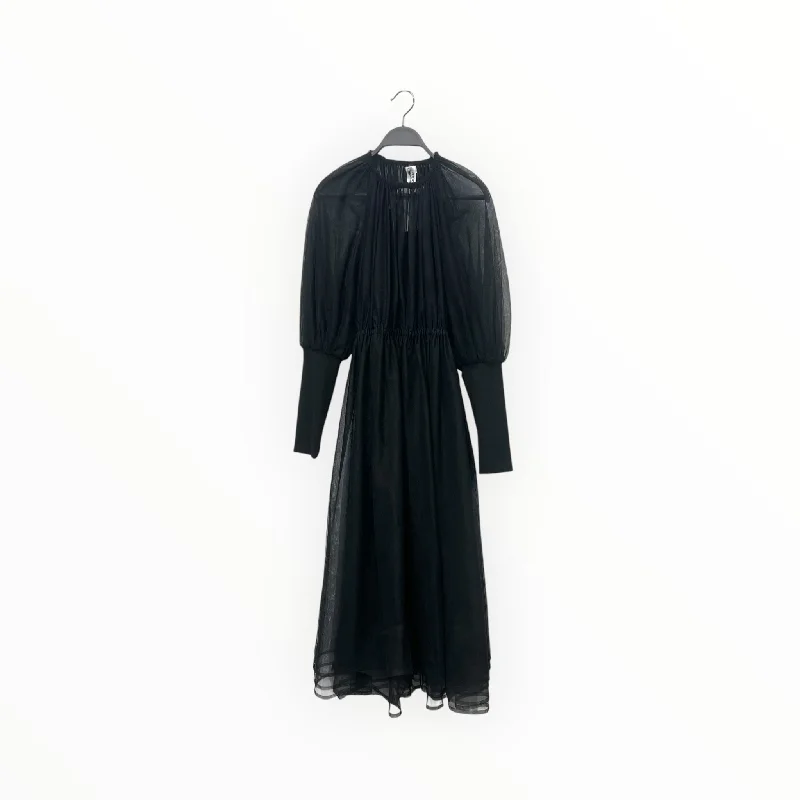 noir kei ninomiya/3|4S Dress/S/Polyester/BLK/3B-O006-051-1-2