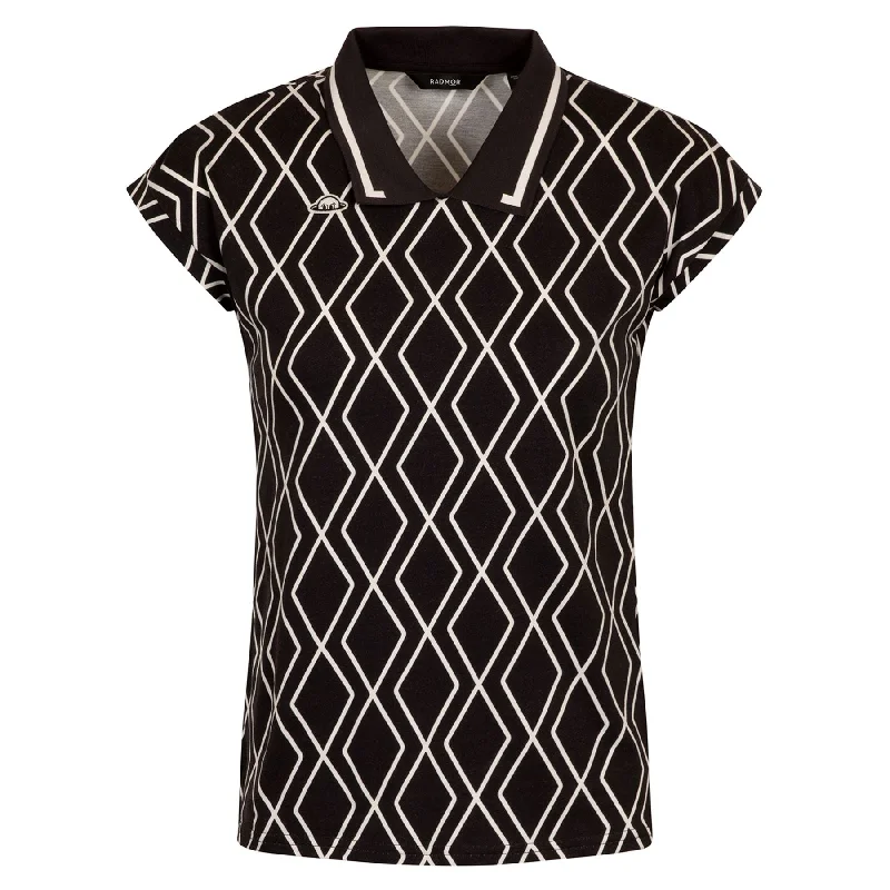 Womens Karley Deco Diamond Polo Blue Graphite/Snow White - SS25 Cozy Women's Sherpa - lined Womens Karley Deco Diamond Polo Blue Graphite/Snow White - SS25 Cozy Women's Sherpa - lined