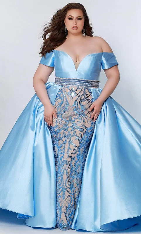 Sydney's Closet - JK2213 Off-shoulder V-neck Long Gown Australian Beach