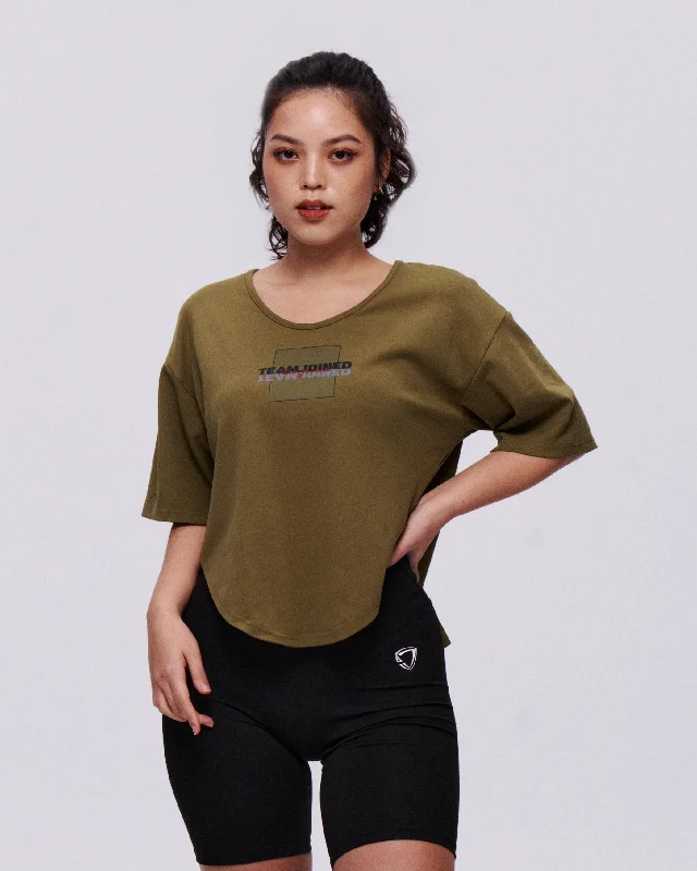 Asymmetry Hem Loose Tee Sleek Women's 