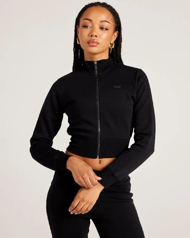 Omni Zip Through - Black Stylish Women's Neon