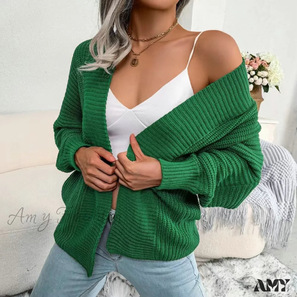 Amy Fashion - Women Autumn Knit Loose Cardigan