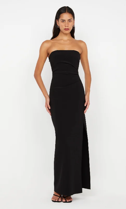 REINA STRAPLESS MAXI DRESS - BLACK Elegant Women's 